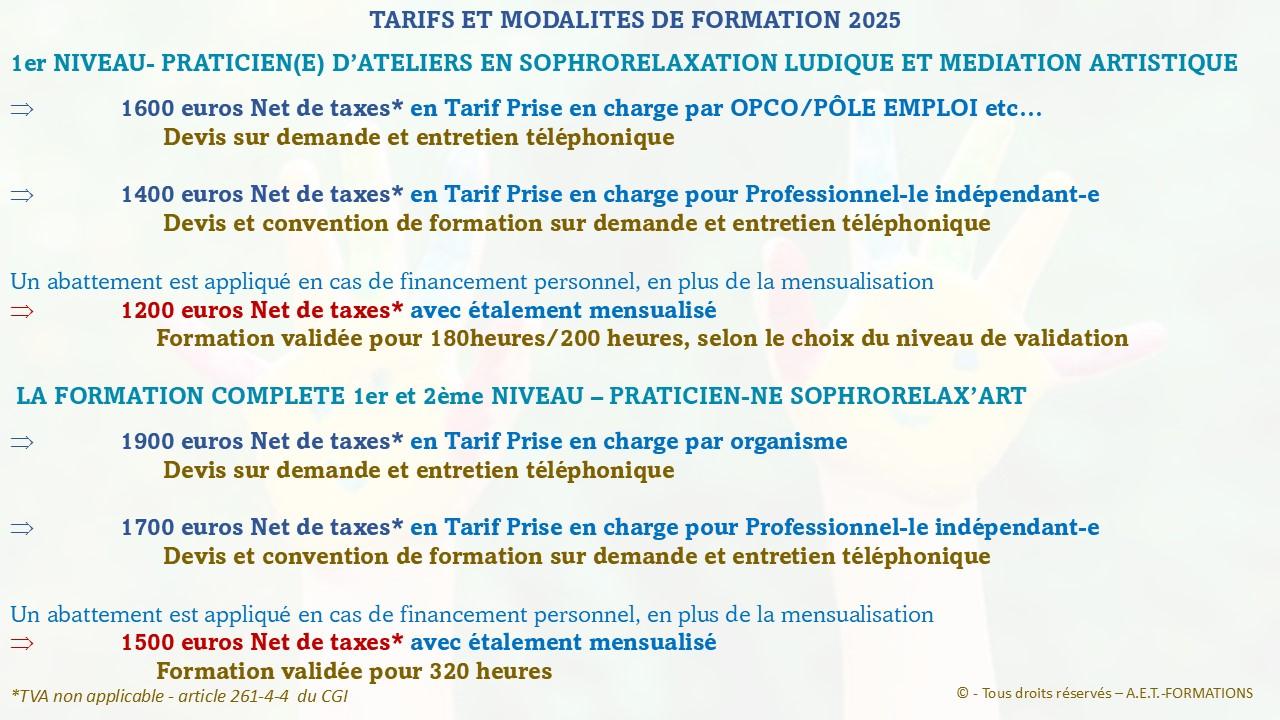 TARIF ENFANTS 2025